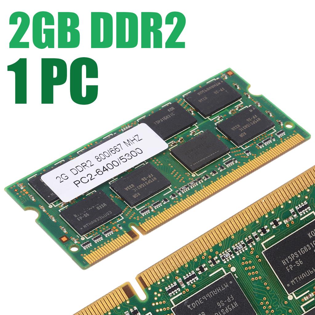 Низкая плотность 2 ГБ DDR2 PC2-5300 667 МГц 200-контактная память для ноутбука SO-DIMM Оперативная память для ноутбука