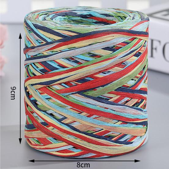 200 м Натуральная рафия Соломенная пряжа для вязания крючком Бумажные нити Экологичная бумажная пряжа DIY Ручная работа Летняя шляпа от солнца Пляжная сумка