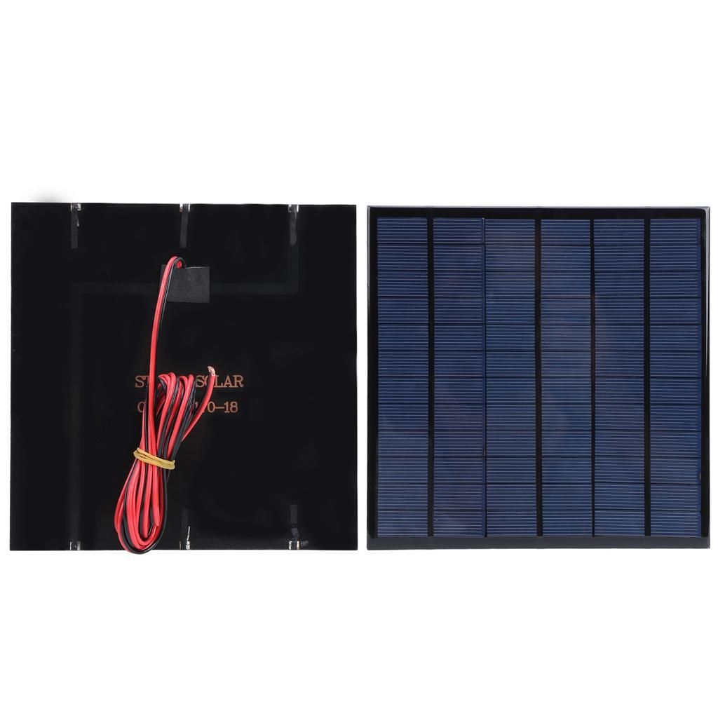 Solar Power Epoxy Module Board Polysilicon DC18V 4.5W Tool Supplies with 2meter Red Black Wire