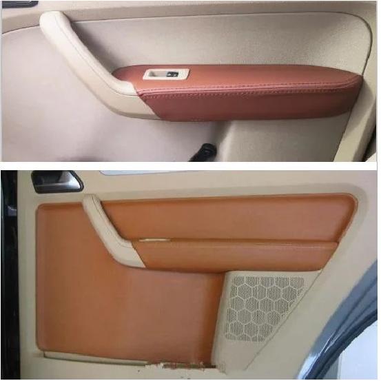 Для Volkswagen Touran Caddy 2006 2007 -2015 Микрофибра Кожа Подлокотник Двери Салонная Панель Двери Защитная Накладка Автомобильный интерьер