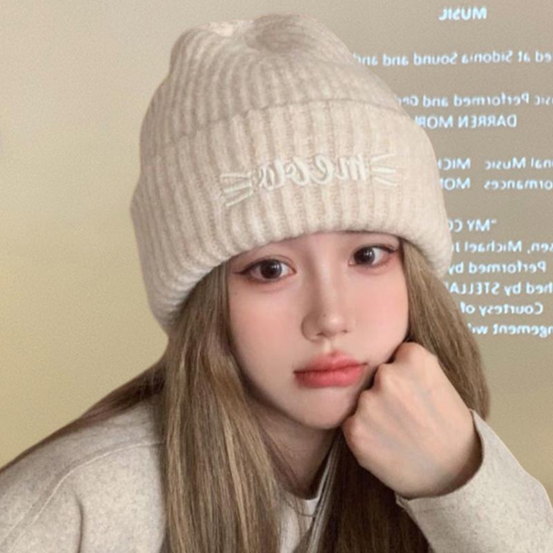 Autumn And Winter Pile Hat Fashion Wool Knitted Hat Loose Large Head Circumference Show Face Small Versatile Casual Cold Hat