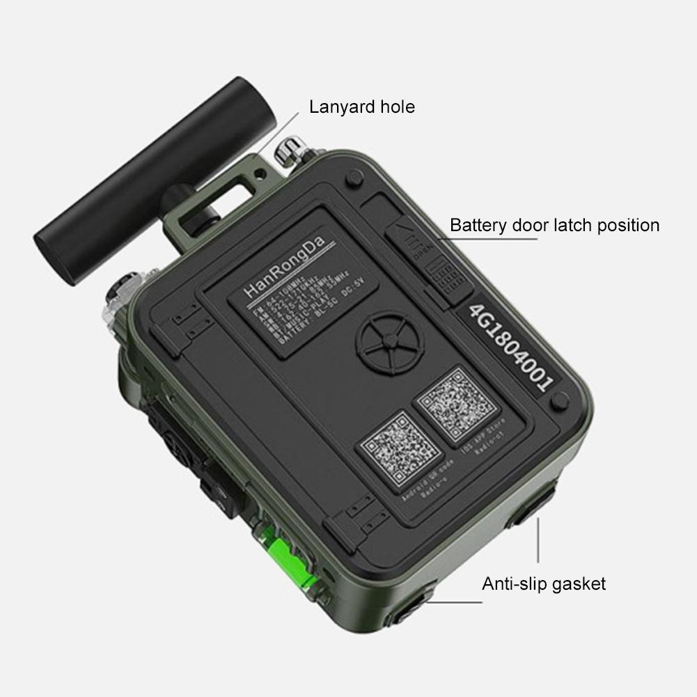 Радиоприемник HRD-777 FM MW SW VHF WB Полного диапазона, Мини-радио с гироскопом на кончике пальца, Многофункциональный Bluetooth-динамик, Радио для аварийного выживания