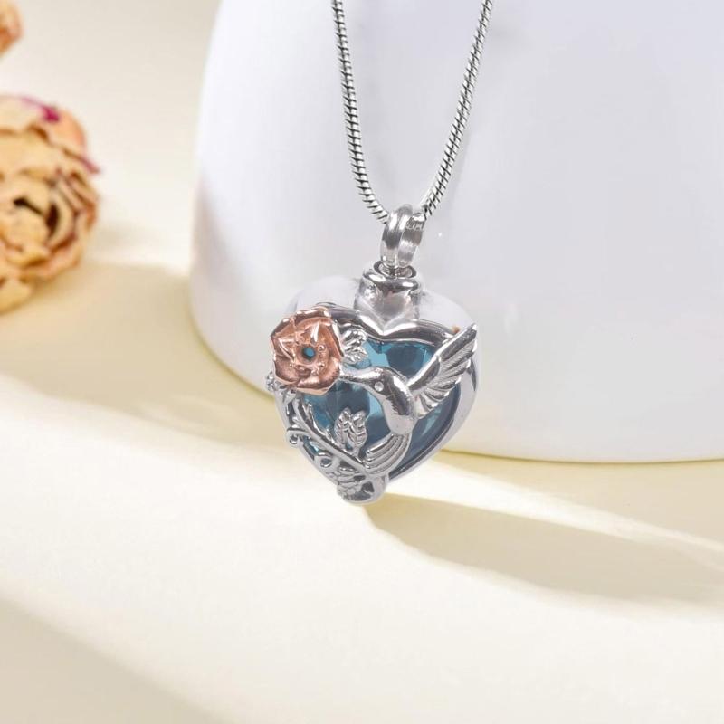 Мемориальное ожерелье, контейнер для праха, медальон, кремационное украшение на шею для праха/волос, элегантное ожерелье-медальон для женщин и мужчин