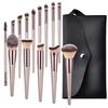 15-Piece High-End Makeup Brush Set: Black Powder, Eyeshadow, Blush & Multifunctional Tools