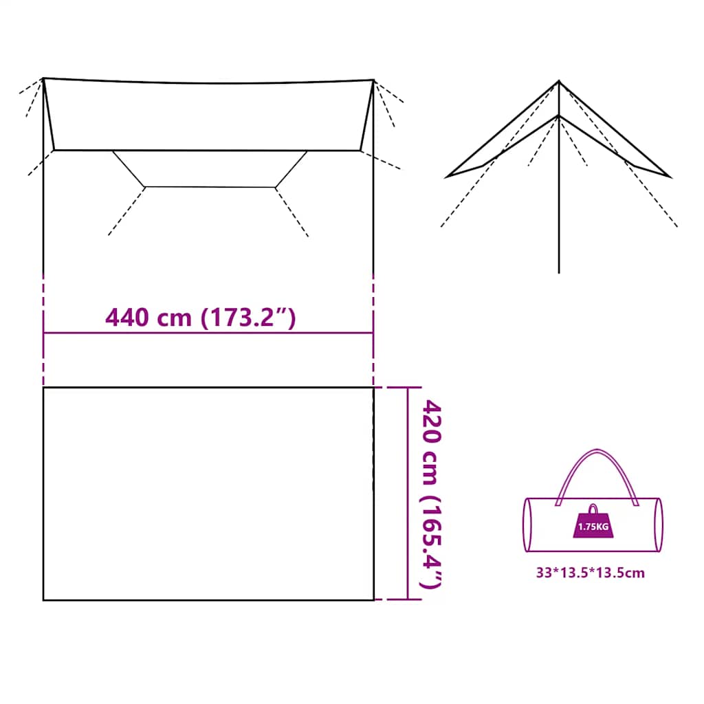 Blue Tarp 420x440 cm Waterproof