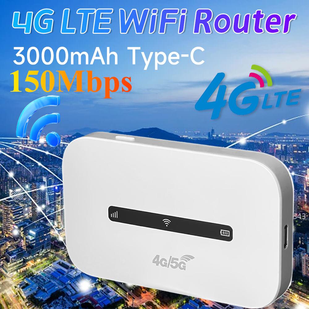 Портативный 4G мобильный WiFi роутер 150 Мбит/с 4G LTE беспроводной 3000 мАч карманный MiFi модем со слотом для SIM-карты для мобильной точки доступа WiFi