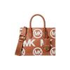 MICHAEL KORS Mirella Leather Tote Bag, Shopping Bag, Handbag, Shoulder Bag, Crossbody Bag Small Women's Brown 35F3G7ZC5L-LUGGAGE