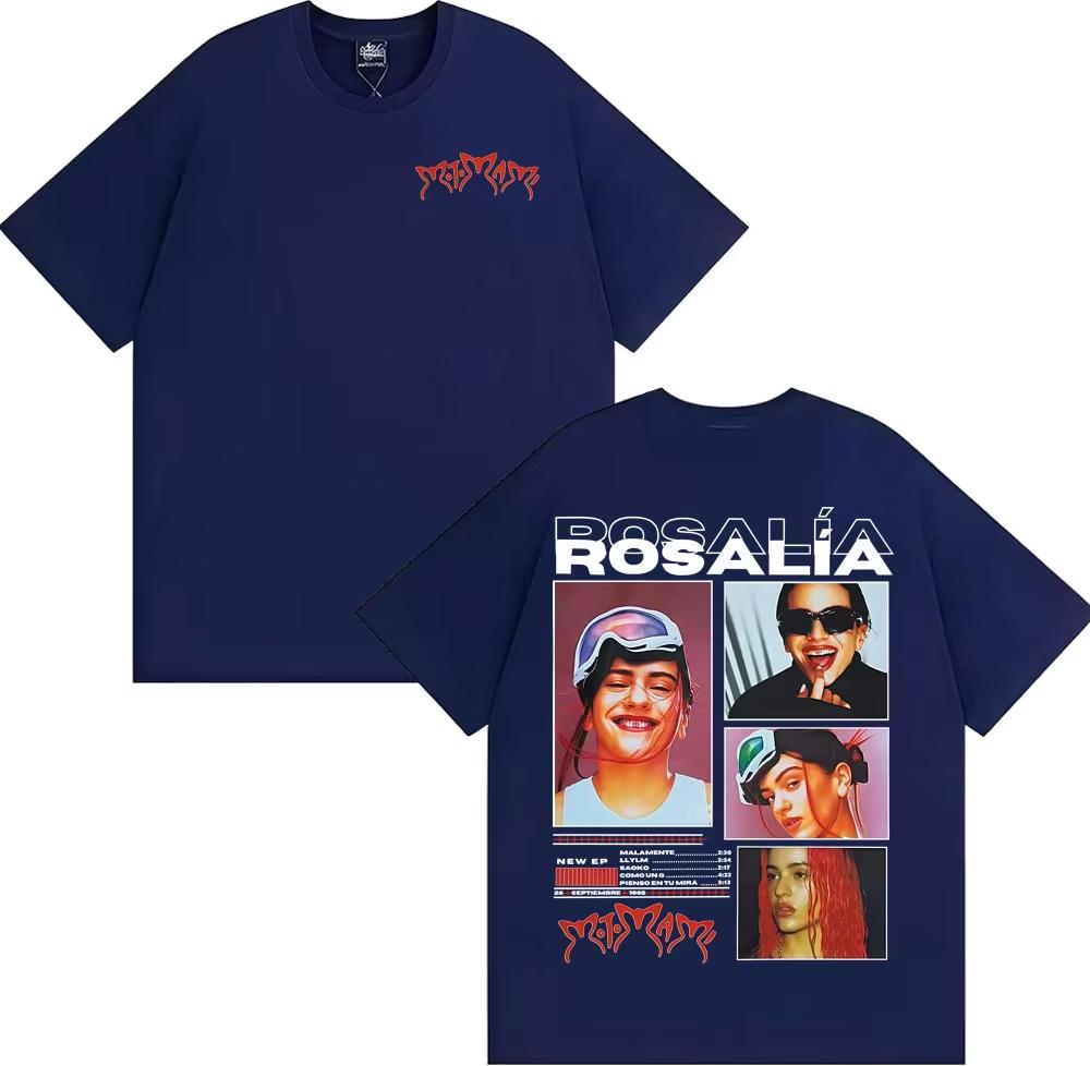 Singer Rosalia Motomami Album 2026 Print T Shirts Unisex Unisex Fashion Hip Hop 90s Vintage TShirt Short Sleeve Oversized Tees