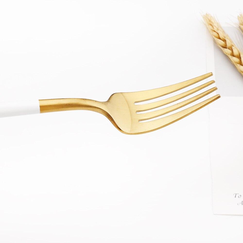Посуда из белого золота, нож, десертная вилка, кофейные ложки, посуда, нож для масла, вилка для торта, 1 шт., набор столовых приборов из нержавеющей стали 18/10