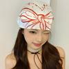 Sweet Printed Headscarf All-match Small Square Scarf Exquisite Y2k Print Turban Vacation