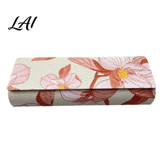 Scratch Resistant Glasses Organizer Magnetic Case with Closure Embroidered Hard Shell Compact Sunglasses Storage Eyeglass for Reading And
