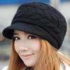 Women's Winter Hat Luxury Knitted Hats High Elastic Warm Caps Beanies Headgear Girl Cap Solid Color