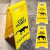 Funny Cat Vomit Sign Gift Yard Signs New Dog Vomit Sign