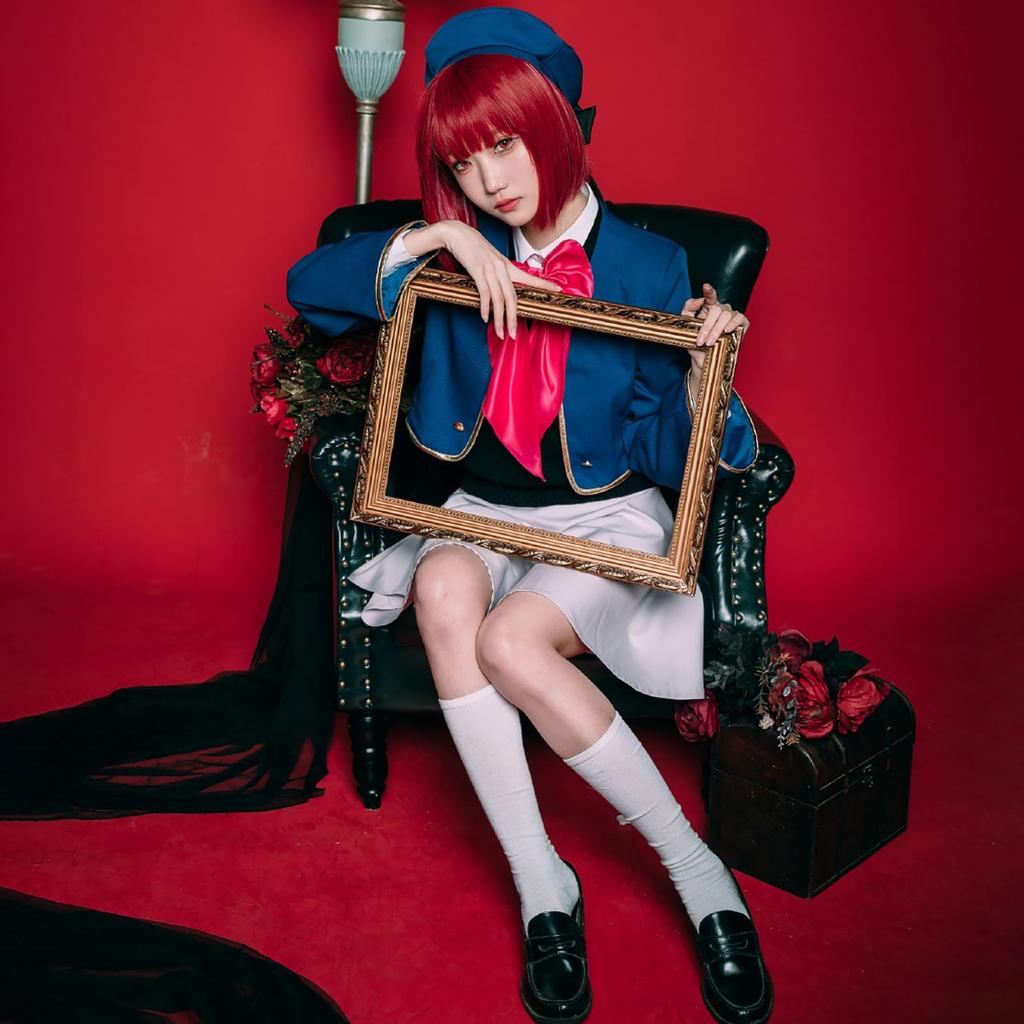 Oshi no Ko Hoshino and Arima Kana Cosplay Halloween Anime Uniform Arima [Milky Time] Ai, Aqua, Ruby, (S, Kana)
