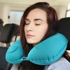 Portable Inflatable Airplane U-Shape Neck Pillow Travel Pillows Cervical Vertebr Pillow