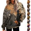Women's Fashion Sweatshirt Printed Casual Hooded Sweatshirt With Pockets