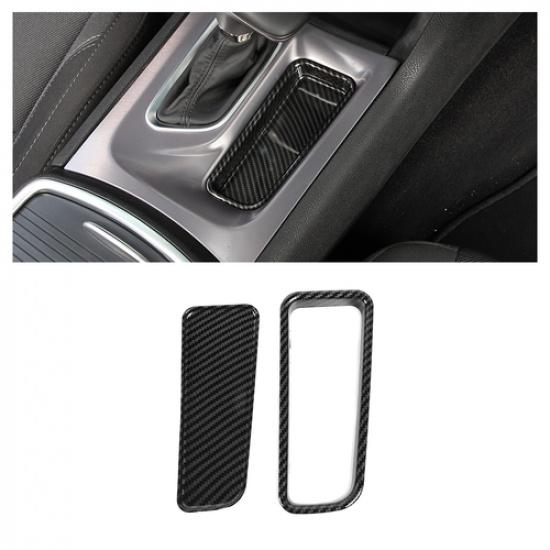 Console Gear Shift Storage Box Cover Trim for Dodge Charger 2015-19 Carbon Fiber
