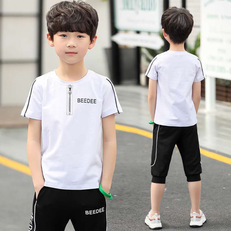 Children's Summer Sports Suit Short Sleeve + Shorts 2-piece Set