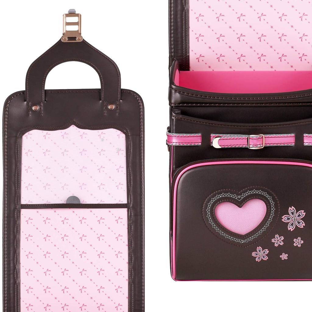 Coulomb Sakura Model Beautiful School Bag for Girls Elementary School Bag Luxurious Sakura Embroidery Shiny Pearl Fabric Durable Gift Packaging