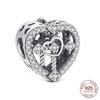 Серия Медное Сердце Бусины Семейные Любовные Шармы Изготовление Украшений Для Оригинального Браслета Женская Модная Бижутерия Подарки