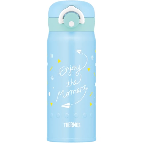 Thermos Vacuum Insulated Portable Mug, 400ml, Blue and White, JNR-401 BLWH