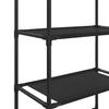 Toilet Shelf with 3 Shelves Black 53 x 28 x 169 cm