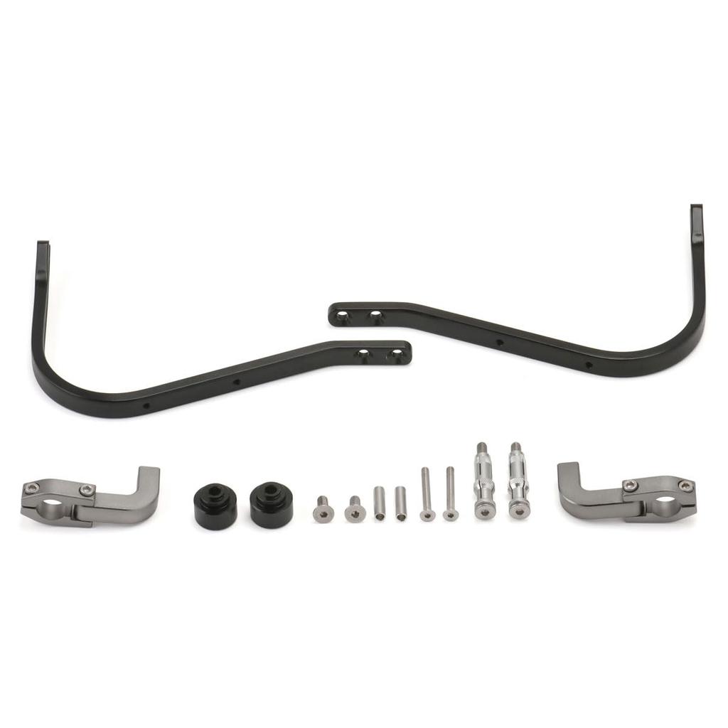 ZETA RACING Adventure Armor Hand Guards for Compatible with OEM Lever Aluminum F5338 DAX125, Black, Handlebars, Protection, Windproof, Alloy,