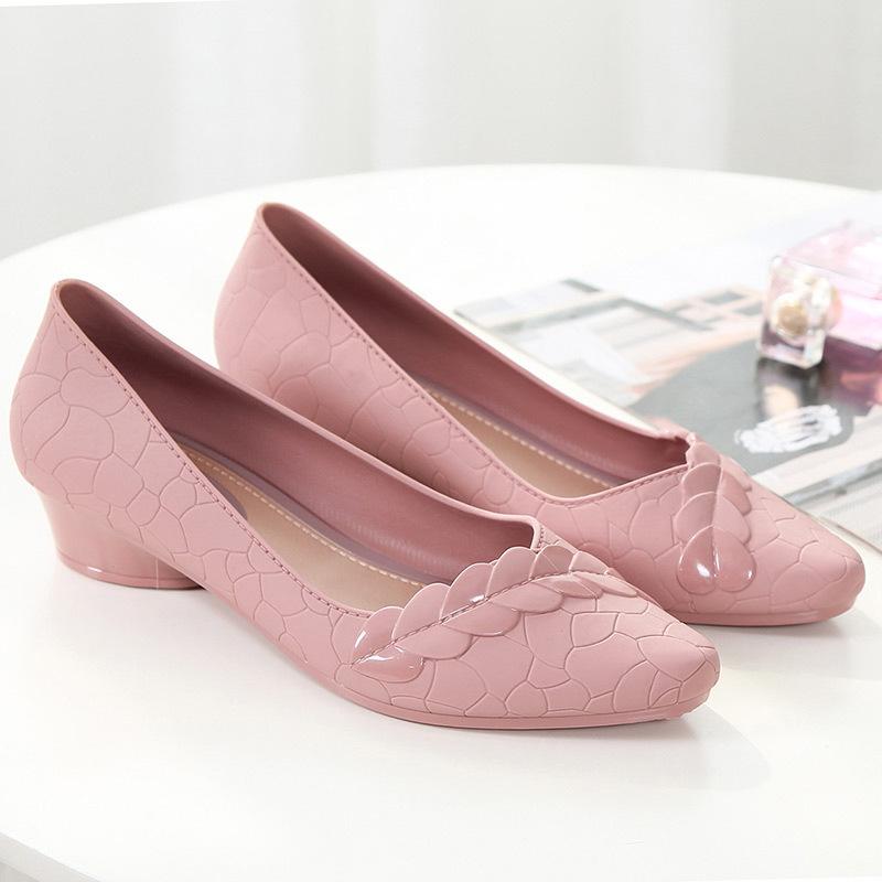 Мода 2024 года, новые модные туфли для женщин, резиновые рабочие галоши на низком каблуке, непромокаемые сапоги для ходьбы, резиновые сапоги для рыбалки