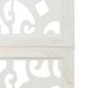 3 Piece Room Divider White Solid Paulownia Wood
