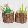 Resin Imitation Wood Plant Pot Vintage Round Table Decorative Style Flowerpot Fake Tree Bark Succulent Plants Creative Container