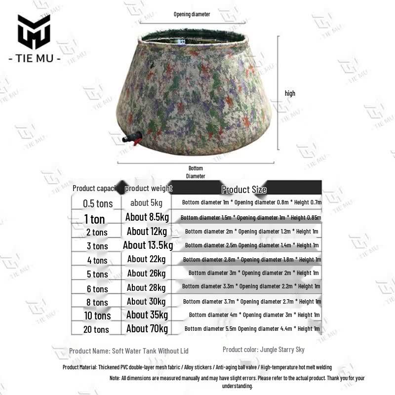 Portable Foldable Field Water Storage Tank