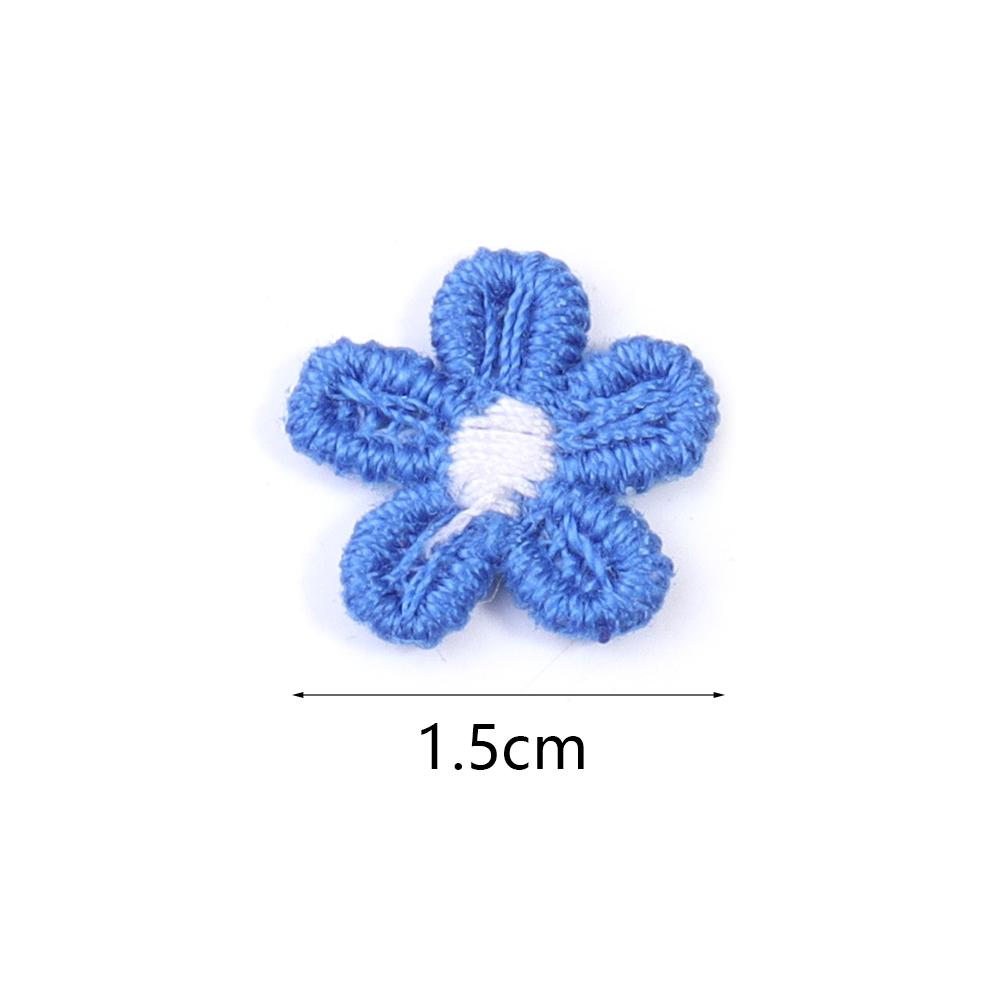 30/60Pcs 1.5cm Lace Flower Embroid Patches for Wedding Handmade Decor Clothing Sewing Colorful Flower Appliques