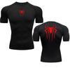 Printed Men's Athletic Compression Shirts Athletic Quick Dry Breathable Rash Guard Athletic Tight Workout Tops Summer Men