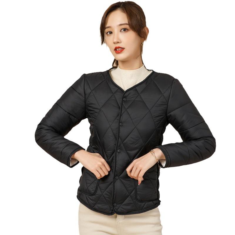 Женская теплая стеганая утолщенная цельная флисовая подкладка рукава с надписью 'Волосы' на рукаве с длинным рукавом хлопковая куртка хлопковая одежда женские модели 8208