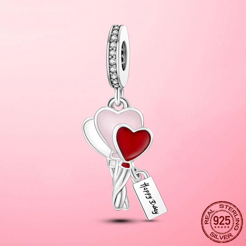 Горячая подвеска в виде сердца в виде компаса, подвеска в виде бусины, серебряная подвеска 925 пробы, оригинальный браслет MULA, сделай сам для изготовления ювелирных изделий