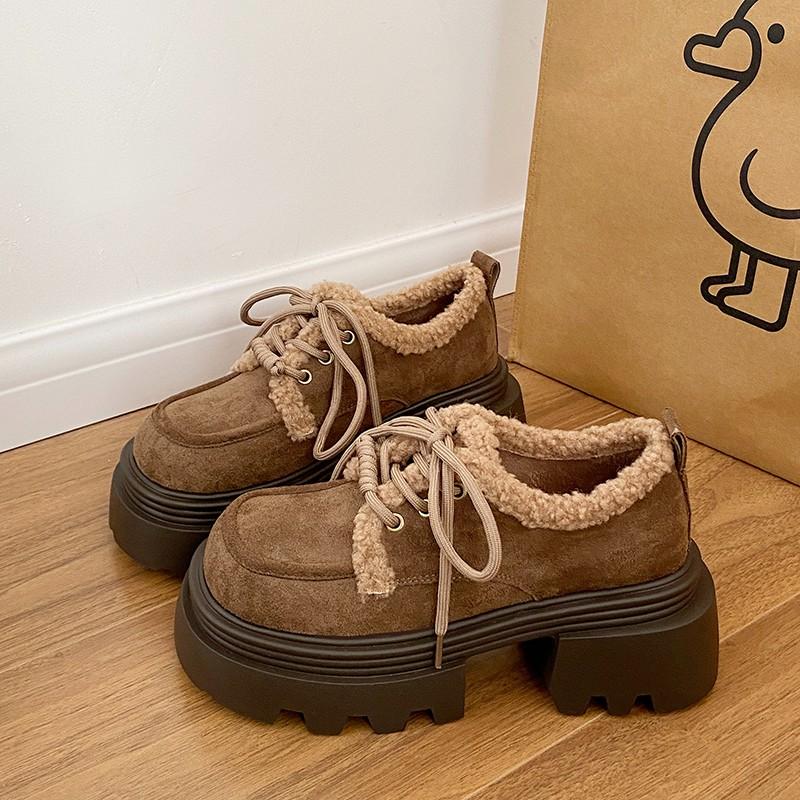 Модная женская обувь на толстом каблуке, осенняя новинка, с круглым носком, глубоким вырезом, передним ремешком, толстой подошвой, нескользящая, износостойкая, низкая обувь