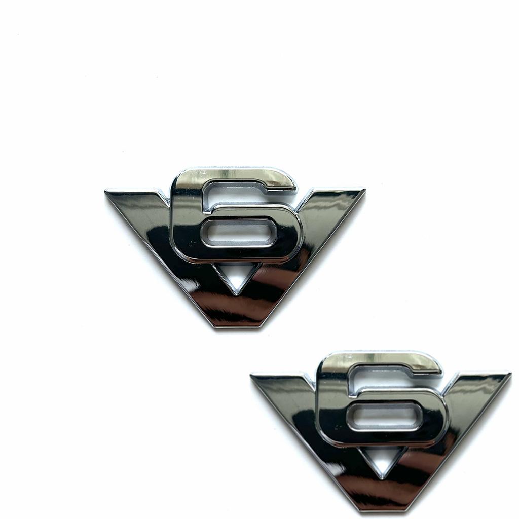 3D Metal Car Styling V6 V8 Displacement logo Fender trunk Rear Decal Emblem Badge Sticker