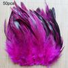 50Pcs 13-20cm Natural Cock Rooster Tail Feathers for DIY Clothes Decor