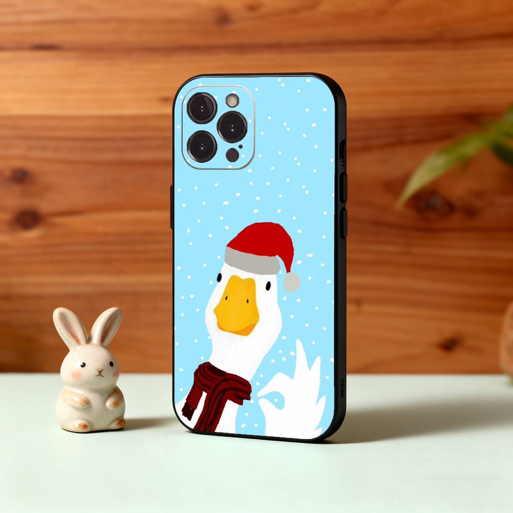 Забавный D-Duck D-Daily Чехол для телефона для iPhone17,16,15,14,13,12,Plus,Pro Max, 5G Другие Мягкий Черный Чехол