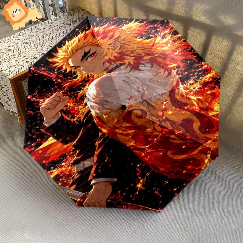 1PC Demon slayer Automatic Umbrella - Suitable Travel Outdoor Portable Umbrella Birthday Gift Daily Essentials