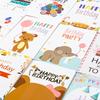 Feela Happy Birthday 40 Cute Patterned Cards with and Masking Perfect for Message Birthday Gift and Celebrations Cards, Envelopes, Stickers, Tape,