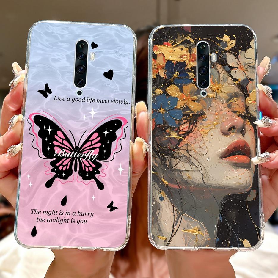 Чехол для Oppo Reno 2 Reno 2F 2Z Стильный Чехол с Рисунком Цветов Мягкий Тонкий Чехол для Телефона Для Oppo Reno2 F Z Reno2F Reno2Z Fundas Coque