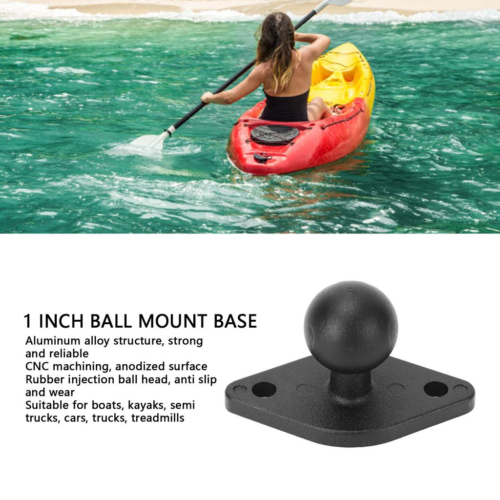 Основание шарового крепления 1 дюйм, монтажная пластина из алюминиевого сплава с отверстиями AMPS, универсальное для шара 1 дюйм размера B, двуплечевой держатель с двойным гнездом