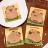 4 Pcs/Bag Durable Capybara Memo Pad Kawaii Message Paper Ins Style Cartoon Notepad Students