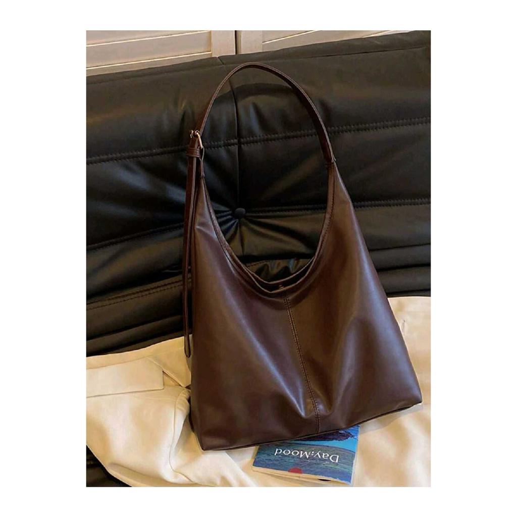 Women's Black Shoulder Bag Soft Inside And Outside Textured Quality Workmanship And Soft Faux Leather Hand Bag