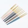 6Pairs 304 Stainless Steel Round Chopsticks Chinese Stylish Light Weight Chopsticks Metal Chopsticks for Sushi Food Sticks Kitchen Tool