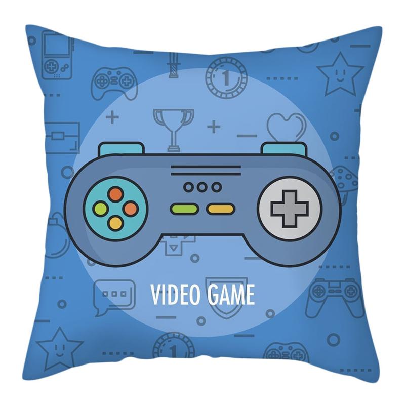 Новый чехол для подушки Game Lover, синий чехол для подушки с ручкой клавиатуры, гарнитура, наволочка, геймерское кресло, декор автомобиля, защита, наволочки на талию