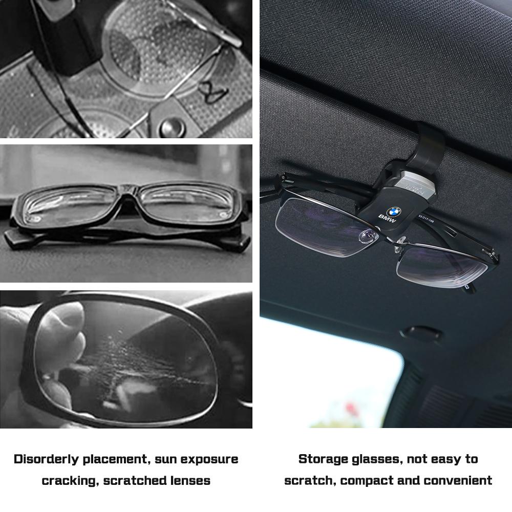 AAAOS1 Car Visor Glasses Storage Clip Sunglasses Holder for BMW X1 X3 X4 X5 X6 F15 F16 1 3 5 6 7 Series G30 G32 G11 F48 F39 520 525 320