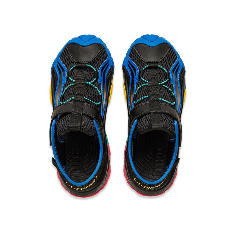 Li Ning Детские Удобные Универсальные Сандалии с Мягкой Подошвой Детские сандалии Черные YKUU044-1