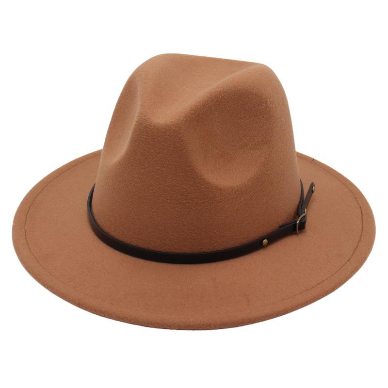 Amazon Простой Цилиндр Костюм Британская Джазовая Шляпа Мужская И Женская Шляпа Из Войлока Иностранный Газ Пряжка Пояс Твидовая Шляпа Джексон
